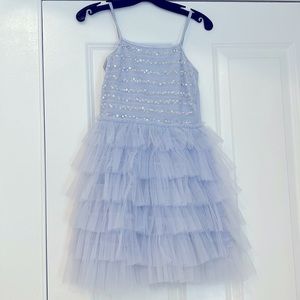 Pale blue girls party dress